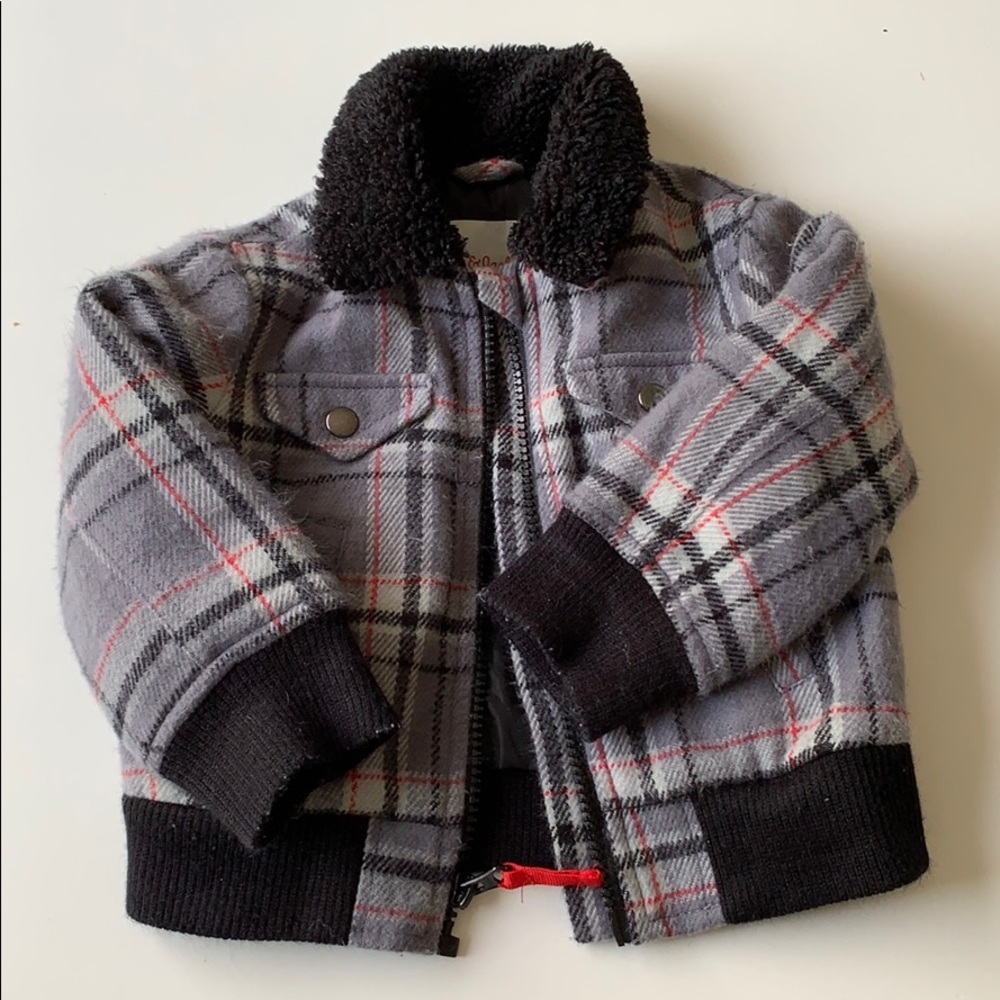 Cat & Jack plaid bomber jacket